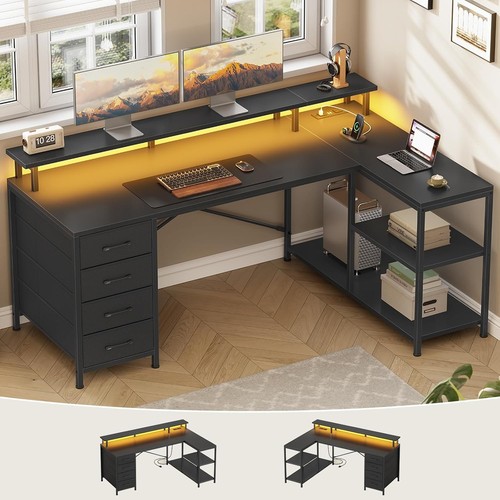Shaped computer desk - shaped,