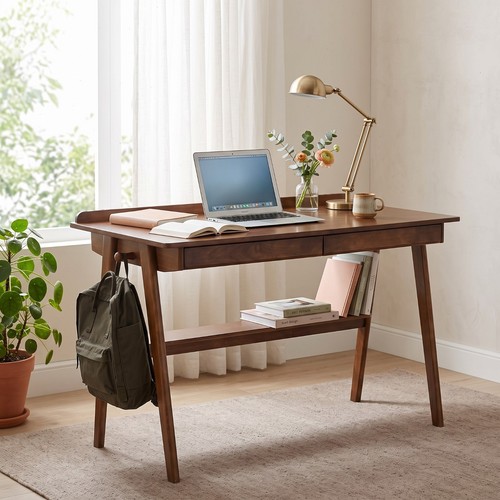 Solid wood writing desk - desk, home
