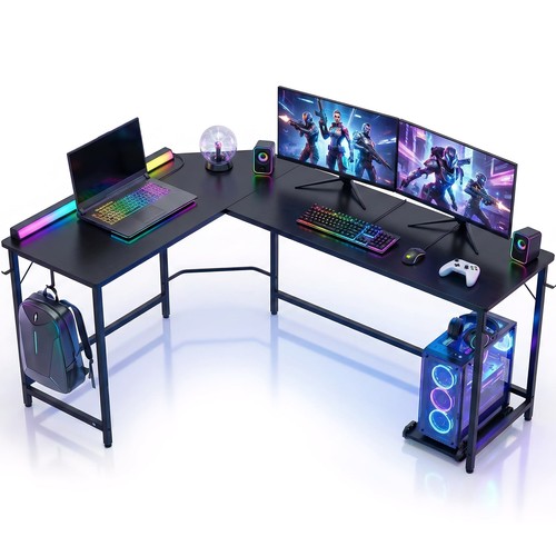 Shaped computer desk - shaped,