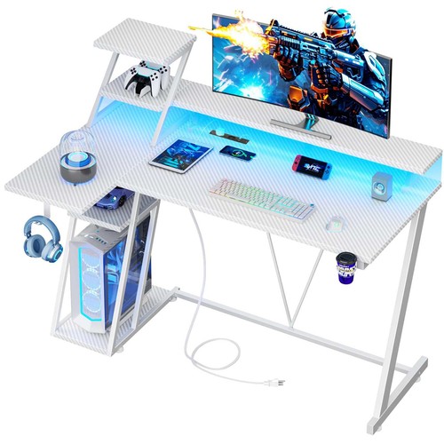 Gaming desk with led light - with, &