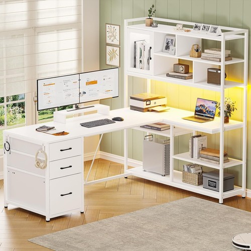 Shaped computer desk - shaped,