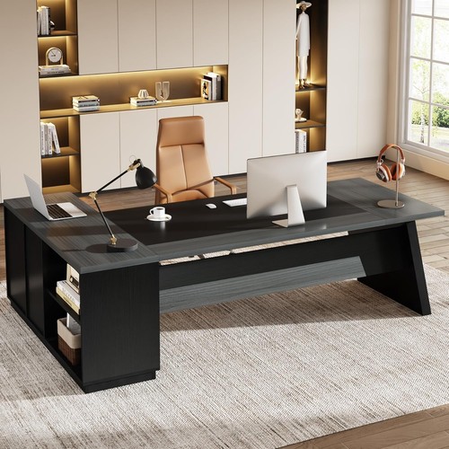 Shaped executive desk - 78", l-shaped