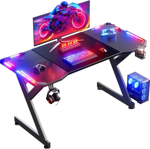 Inch gaming desk with - with, led