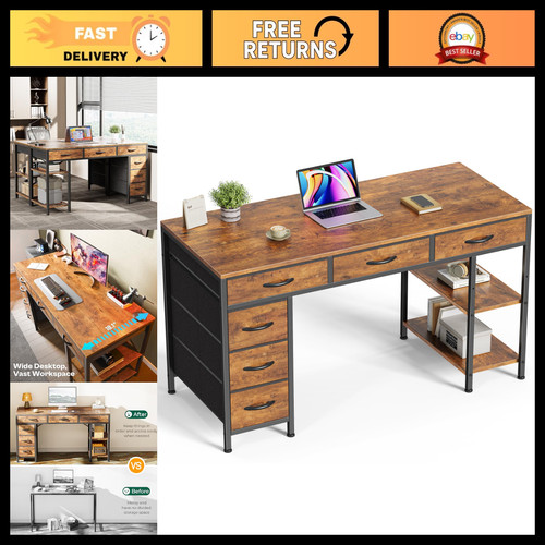 Rustic brown computer desk - 47",