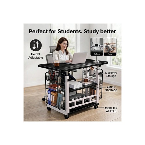 Mobile computer desk - computer,